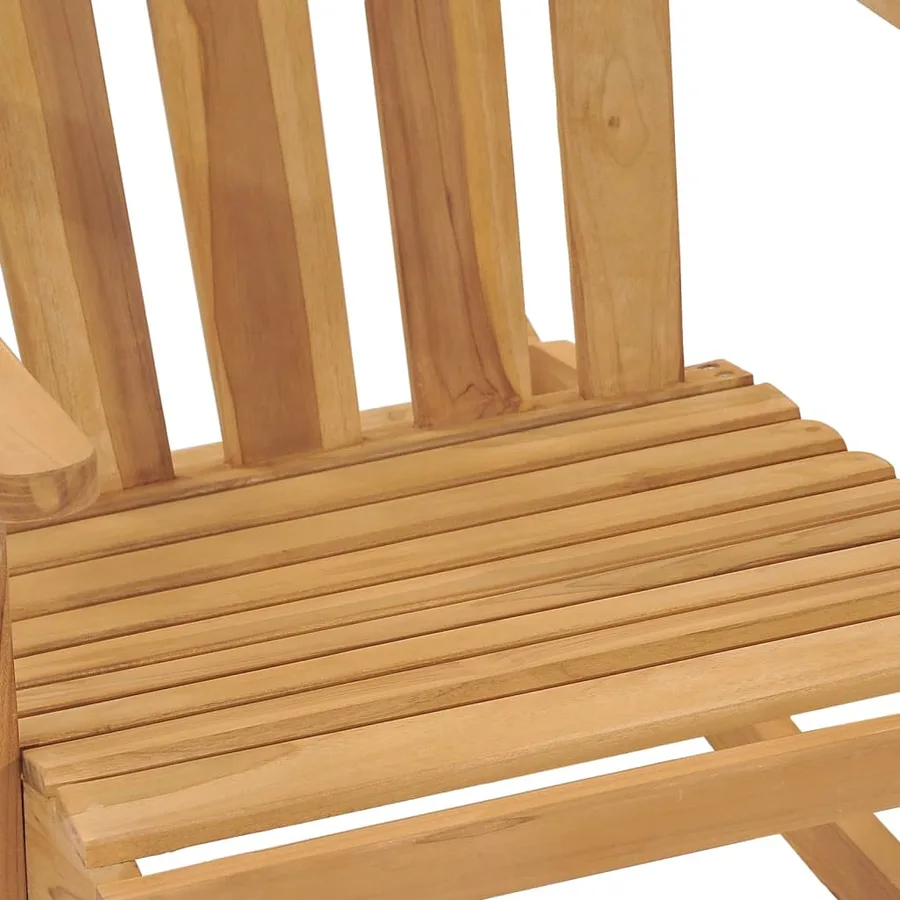Chaise à bascule Adirondack bois de teck solide - 5