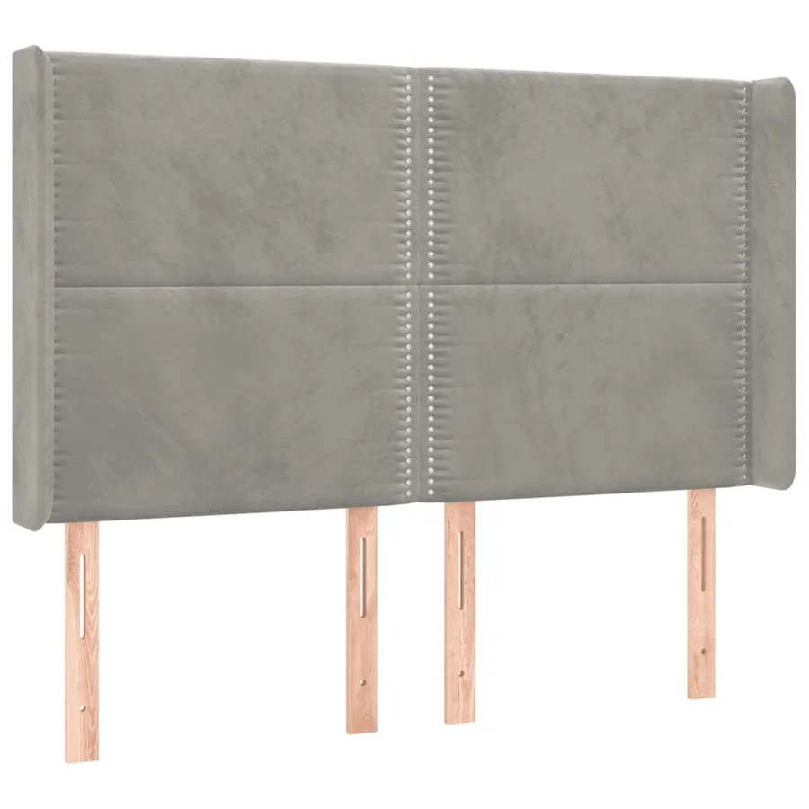 Sommier à lattes de lit matelas et LED Gris clair 140x190 cm - 7