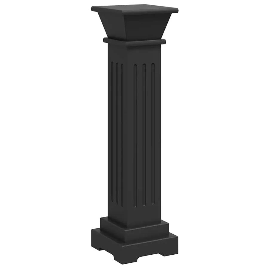 Support pilier classique carré pour plantes Noir 17x17x66cm MDF - 2