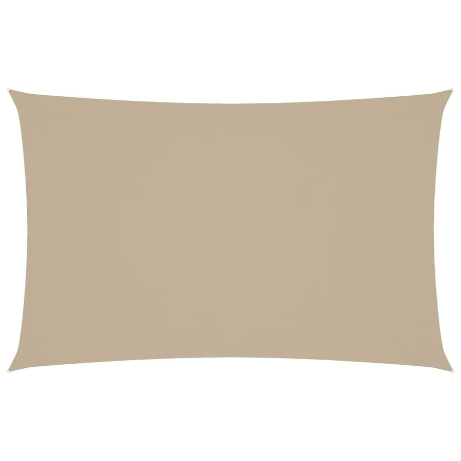Voile de parasol tissu oxford rectangulaire 4x7 m beige - 2