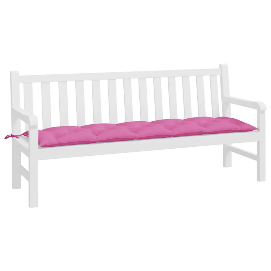 Coussin de banc de jardin rose 180x50x7 cm tissu oxford - 3
