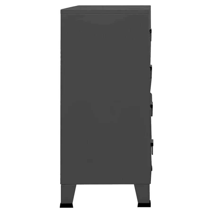 Armoire à tiroirs industrielle Anthracite 78x40x93 cm Métal - 5