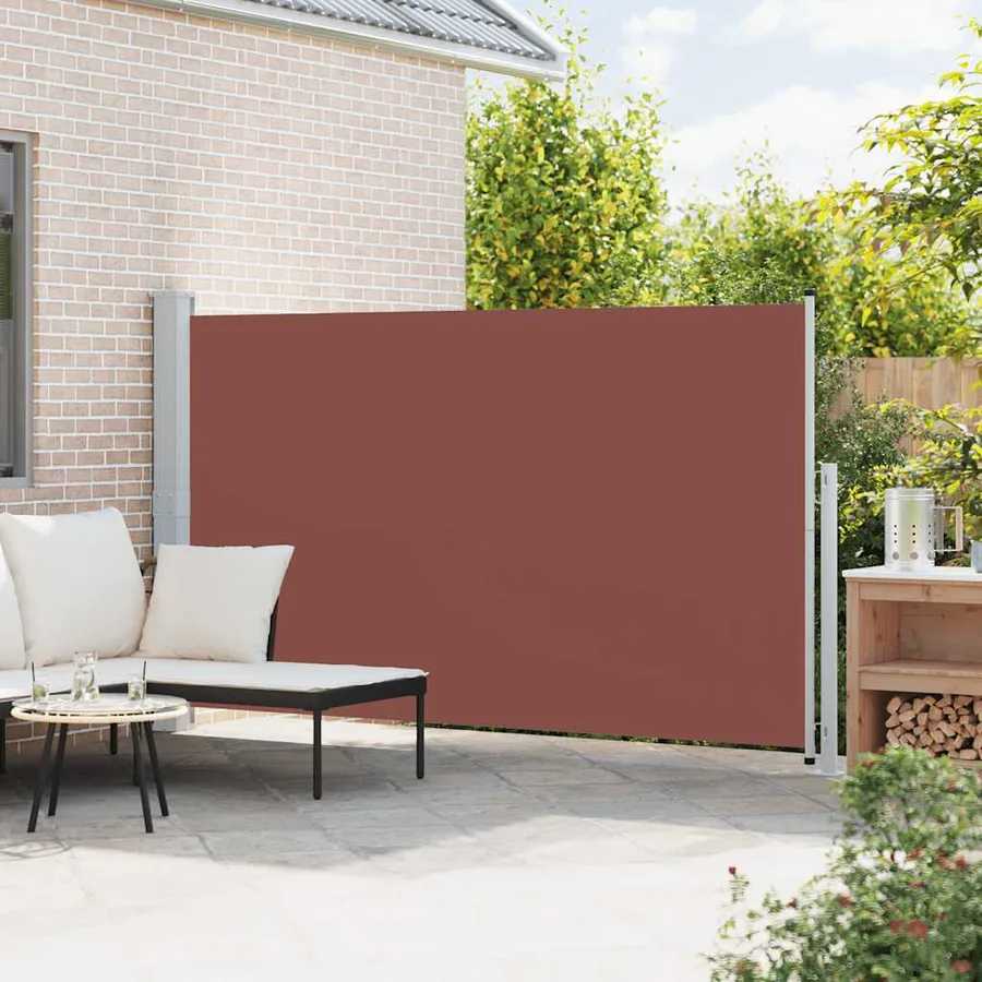 Auvent latéral rétractable de patio 180x300 cm Marron - 3