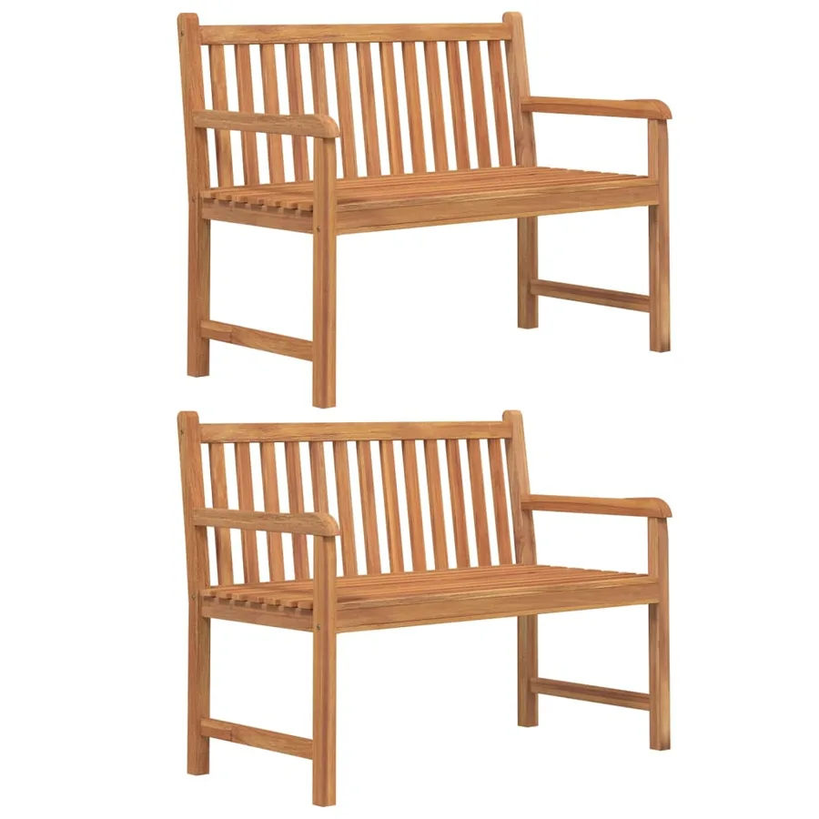 Ensemble à manger de jardin 5pcs Bois de teck massif - 4