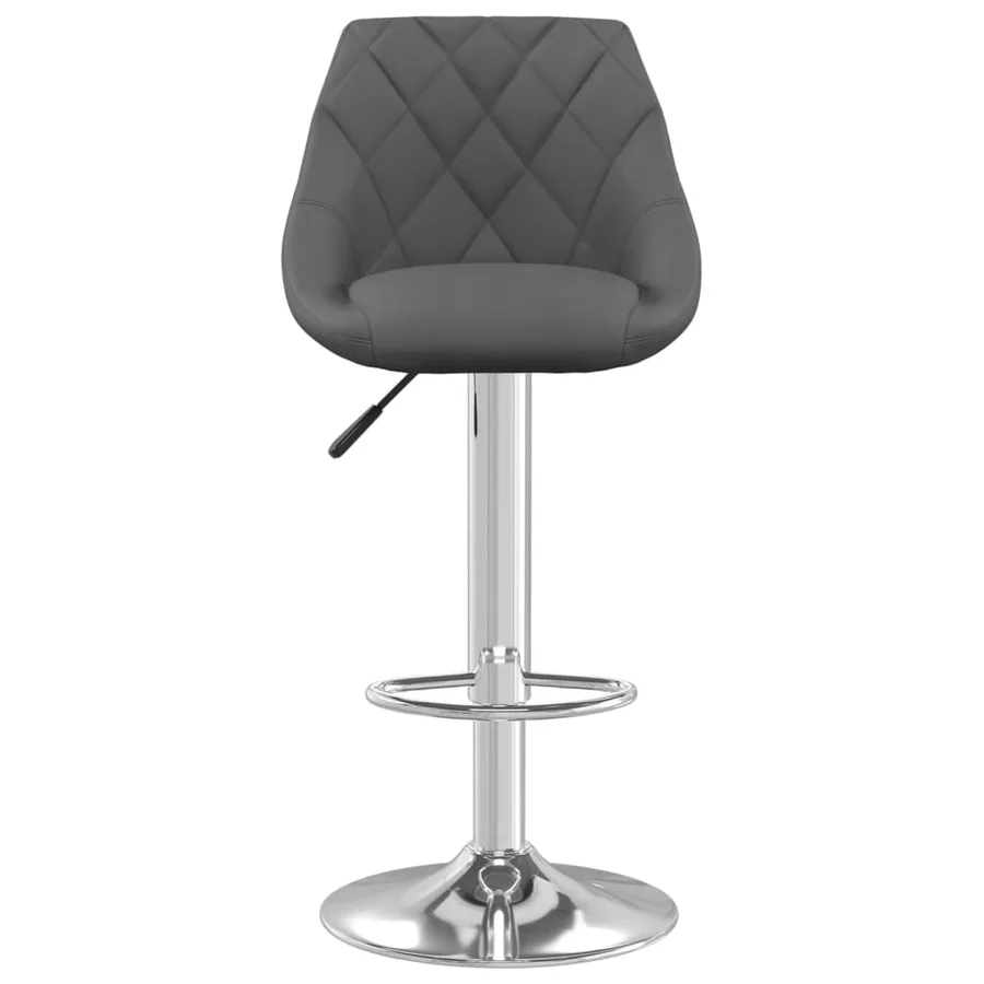 Tabourets de bar lot de 2 gris foncé velours - 4