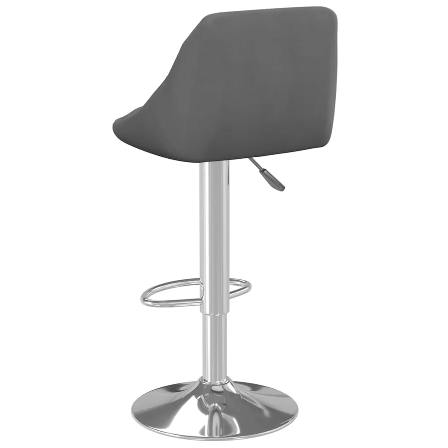 Tabourets de bar lot de 2 gris foncé velours - 6