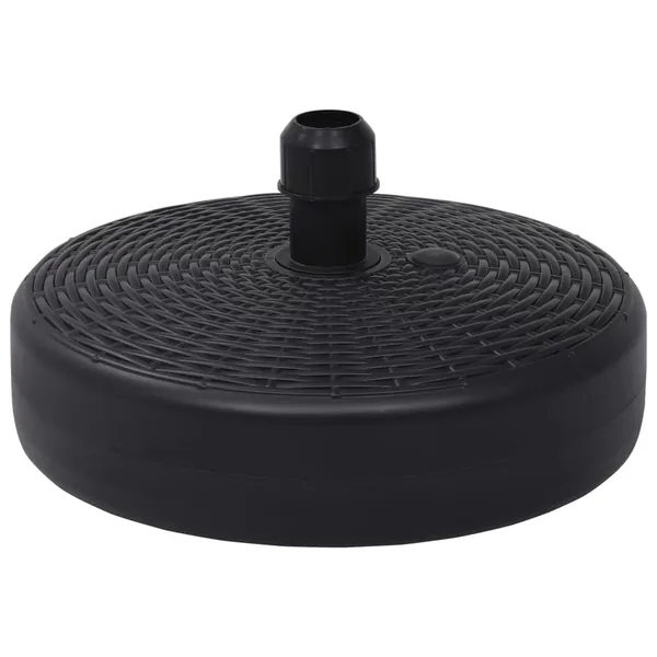 Socle de parasol Rempli de sable/d'eau 24 L Noir