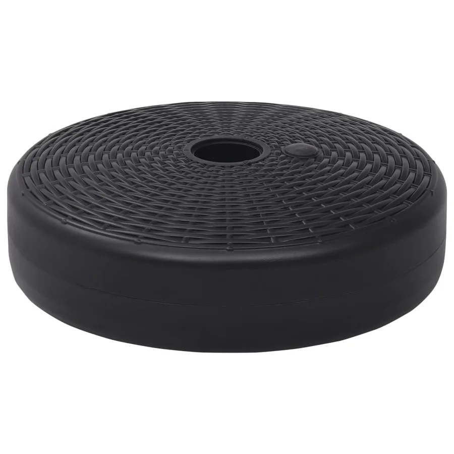 Socle de parasol Rempli de sable/d'eau 24 L Noir - 2