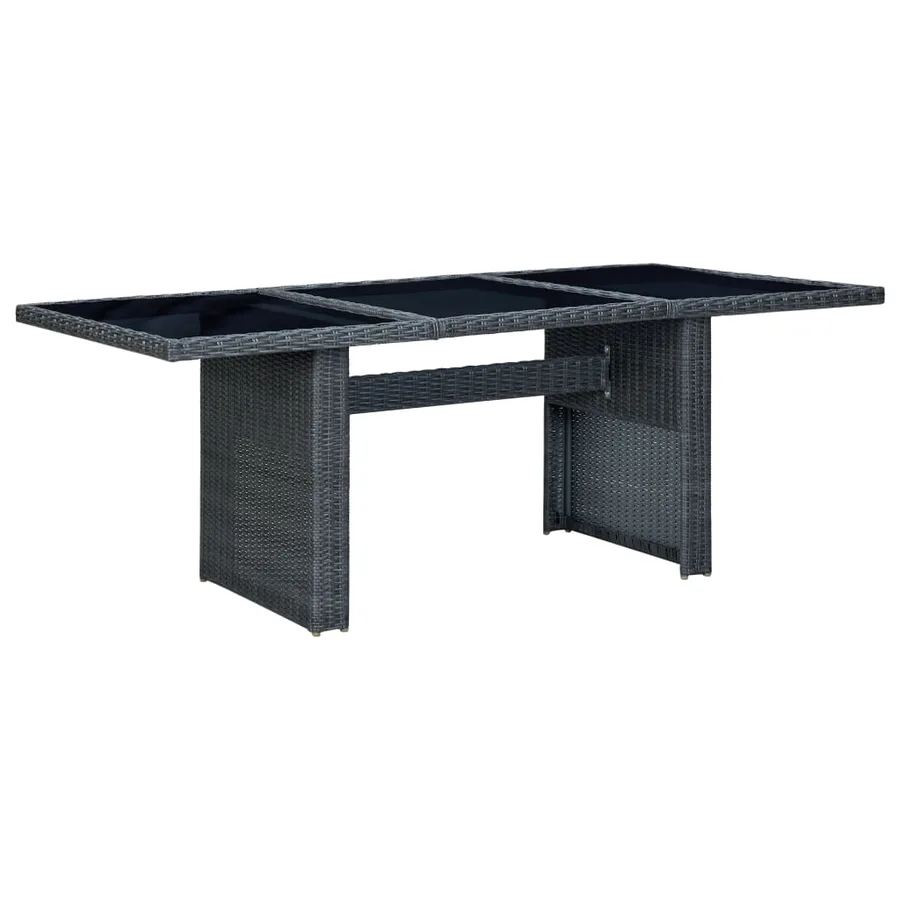 Ensemble à manger d'extérieur 9pcs et coussins rotin gris foncé - 10