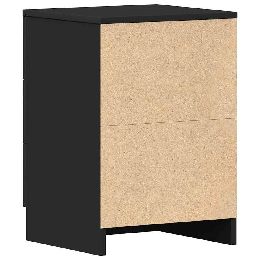 Table de chevet Noir 38 x 35 x 56 cm Bois d'ingénierie - 8