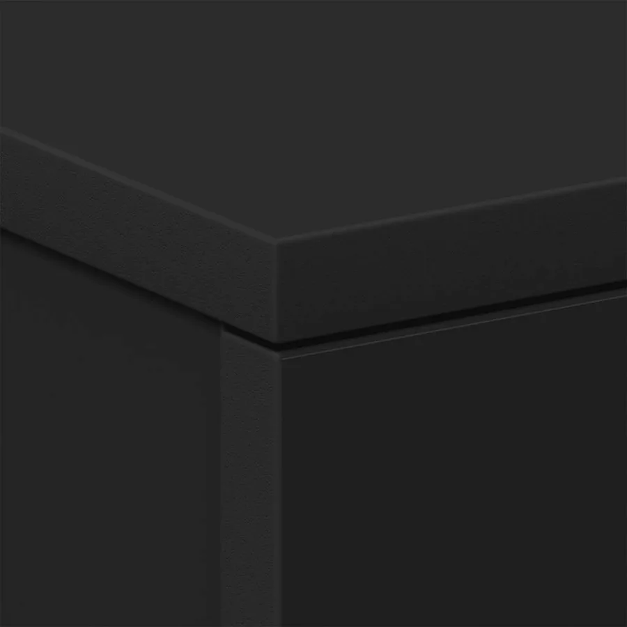 Table de chevet Noir 38 x 35 x 56 cm Bois d'ingénierie - 9