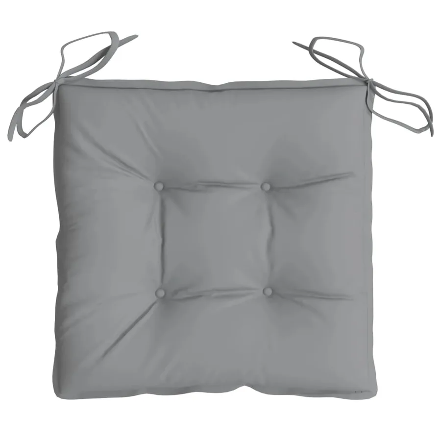 Coussins de chaise lot de 6 gris 40x40x7 cm tissu oxford - 6