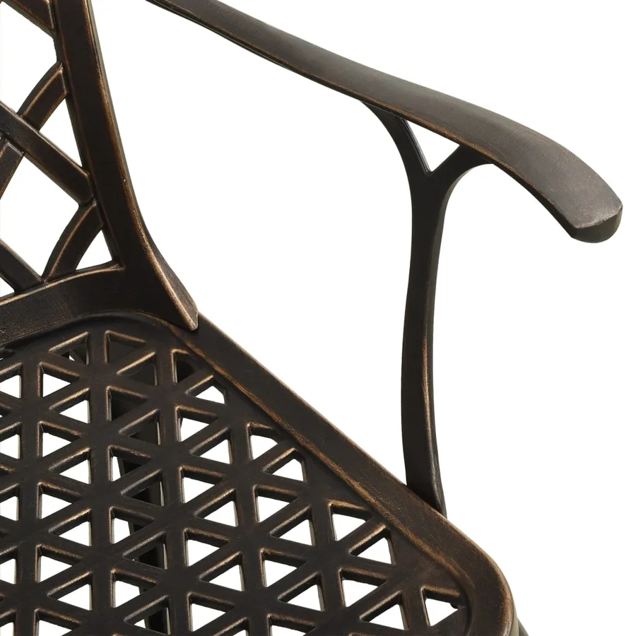 Ensemble de bistro 5 pcs Aluminium coulé Bronze - 8