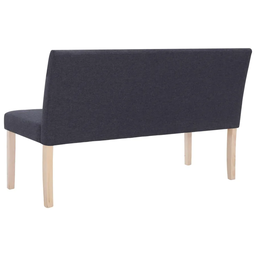 Banc 139,5 cm Gris foncé Polyester - 5