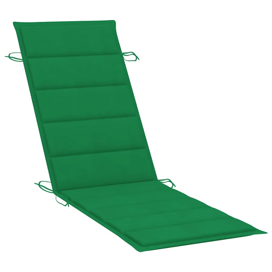 Chaise longue à bascule avec coussin Bois de teck solide - 16