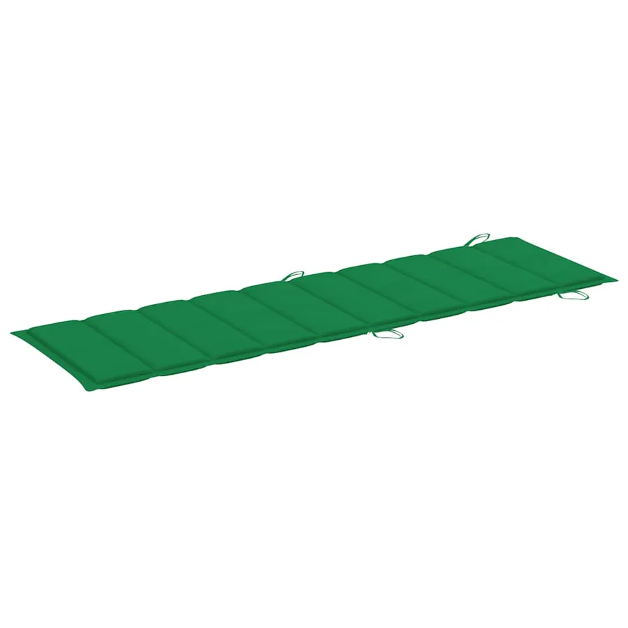 Chaise longue à bascule avec coussin Bois de teck solide - 6