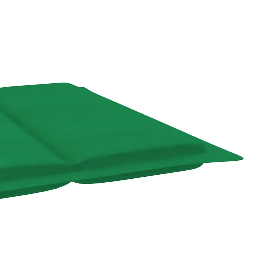 Chaise longue à bascule avec coussin Bois de teck solide - 7