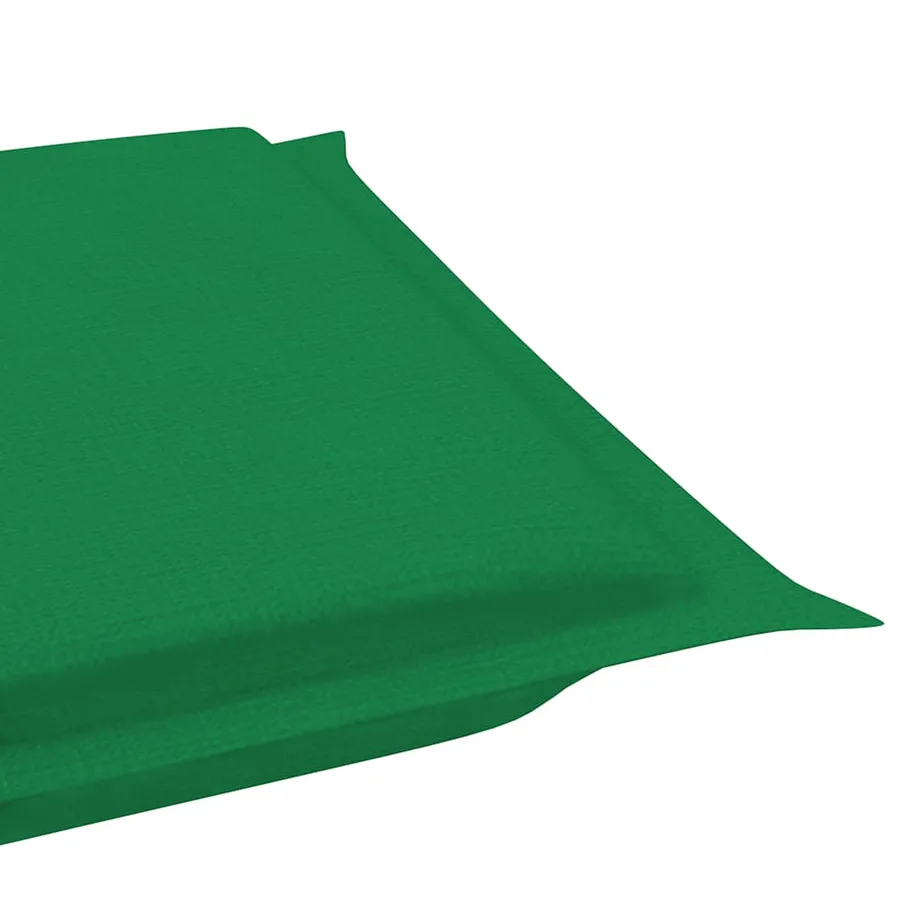 Chaise longue à bascule avec coussin Bois de teck solide - 9