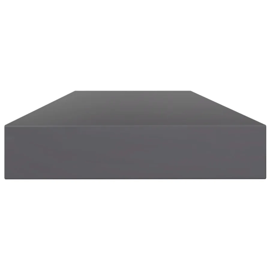 Panneaux bibliothèque 4pcs Gris brillant 100x10x1,5cm Aggloméré - 3