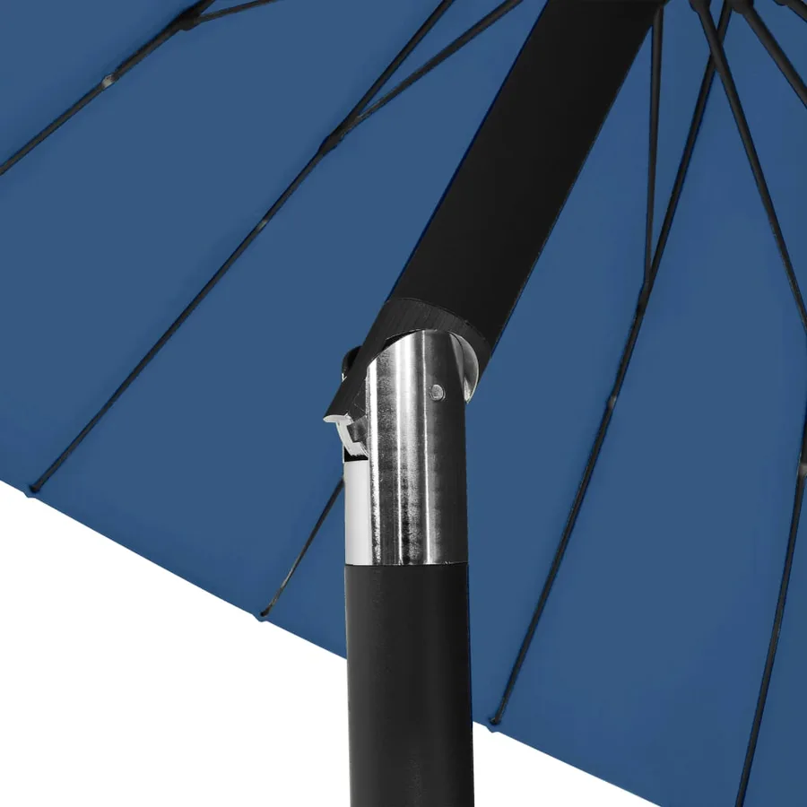 Parasol d'extérieur avec mât en aluminium 500 cm bleu azuré - 6