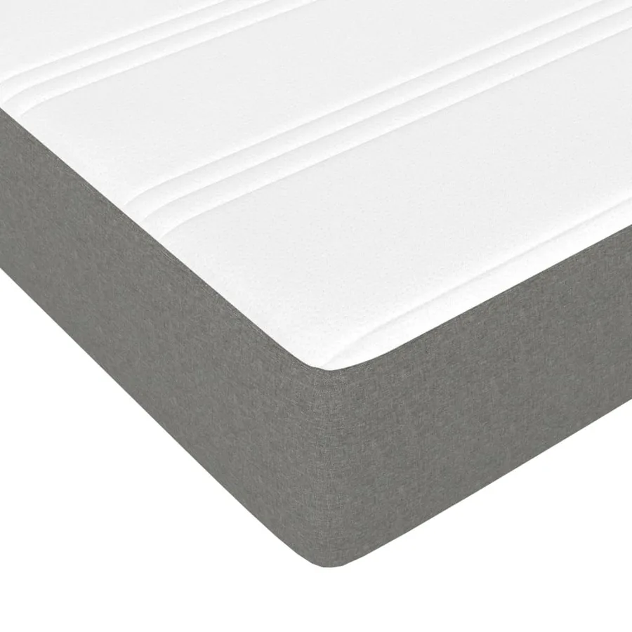 Matelas de lit à ressorts ensachés fermeté moyenne Gris foncé 120x200x20 cm - 5