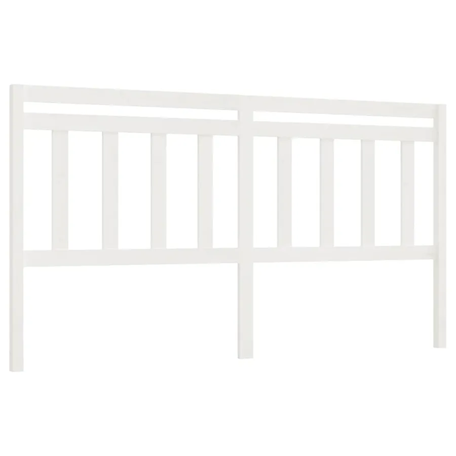 Tête de lit Blanc 186x4x100 cm Bois massif de pin - 2