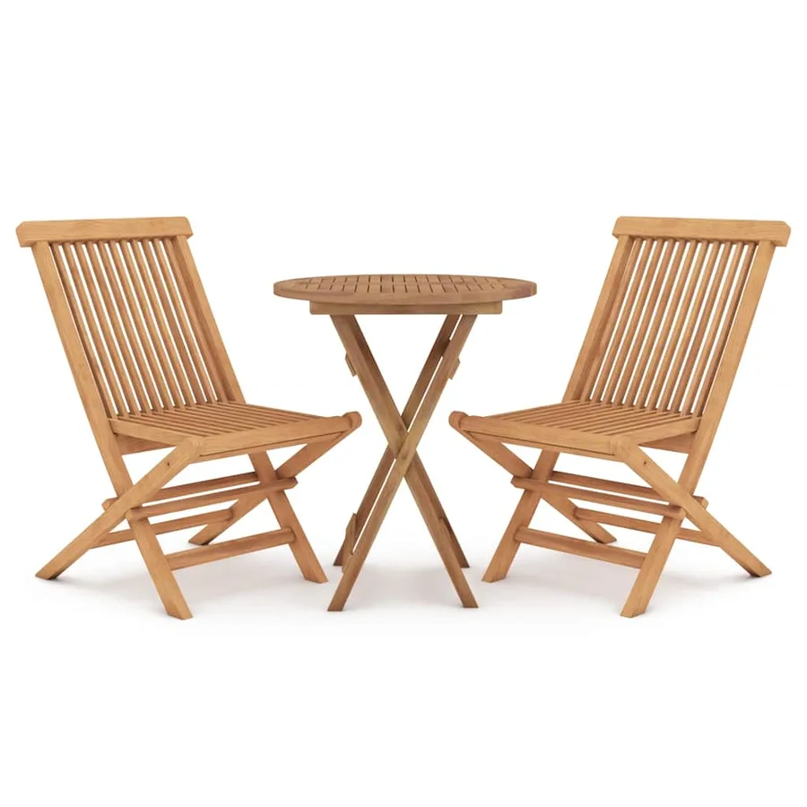 Ensemble à manger de jardin 3 pcs Bois de teck massif - 2