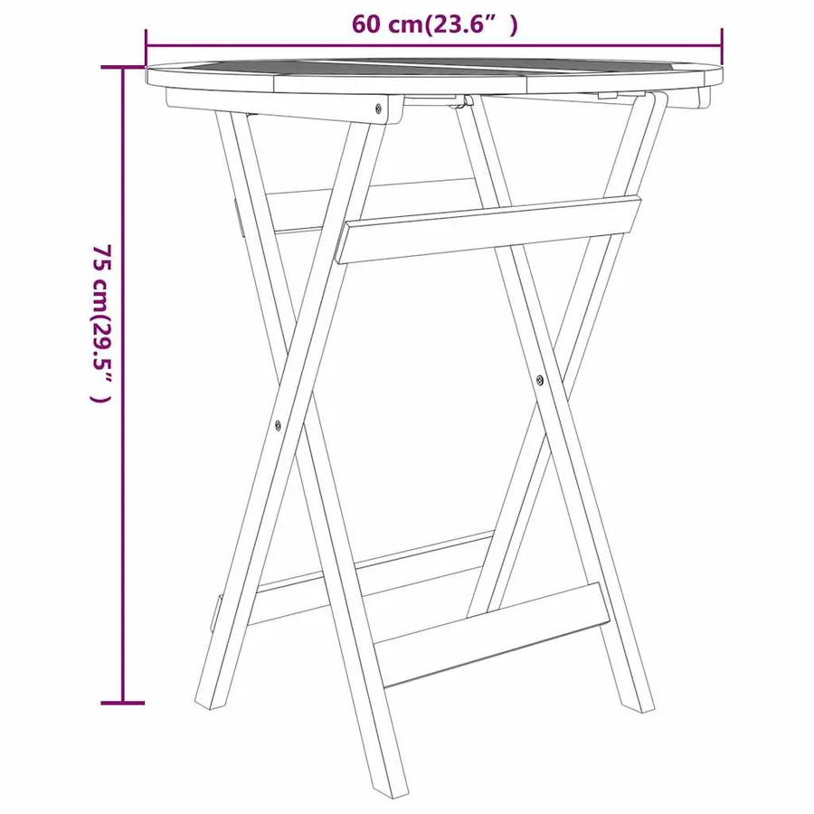 Ensemble à manger de jardin 3 pcs Bois de teck massif - 8