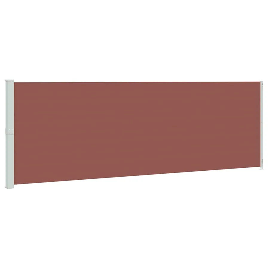 Auvent latéral rétractable de patio 200x600 cm Marron - 2