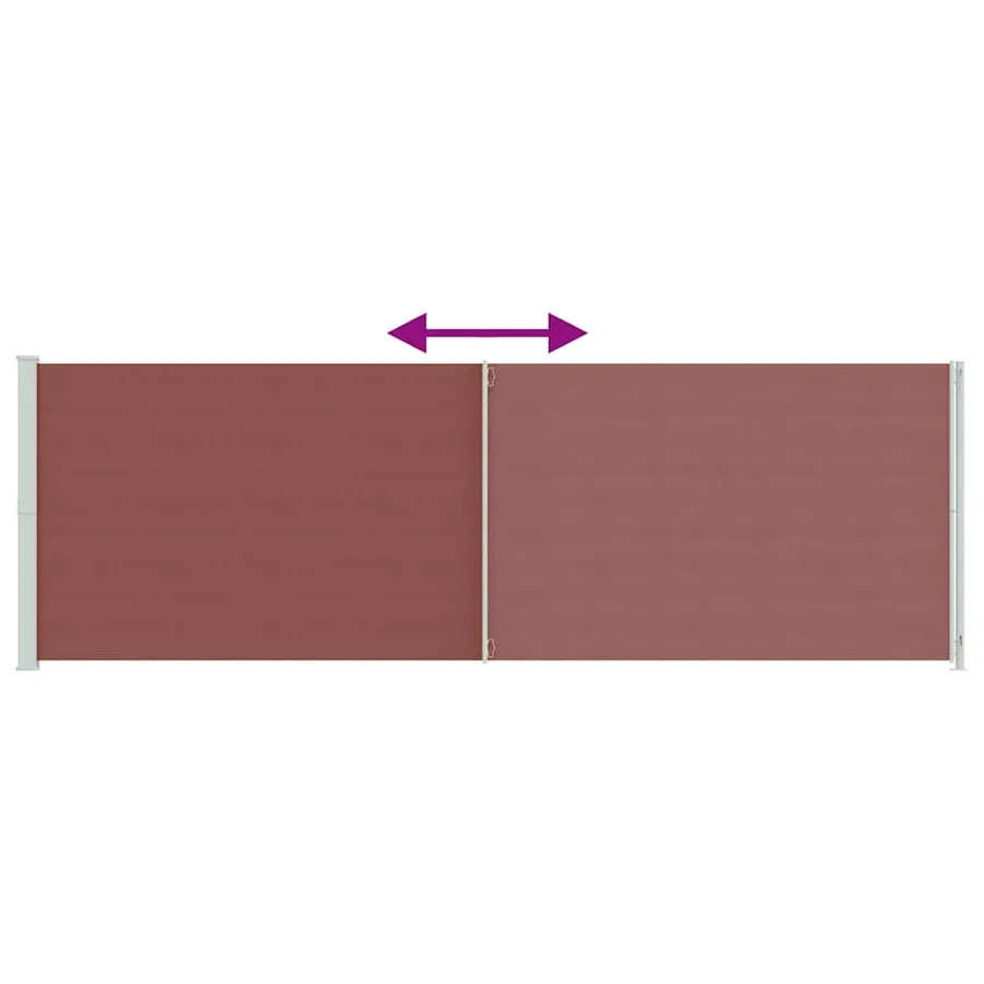 Auvent latéral rétractable de patio 200x600 cm Marron - 7