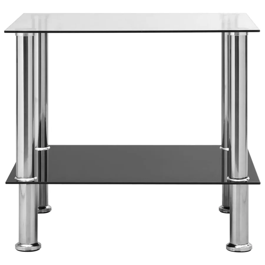 Table d'appoint Transparent 45x50x45 cm Verre trempé - 2