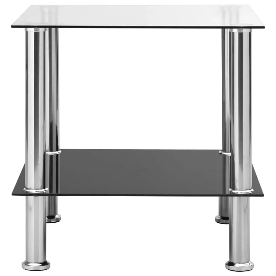 Table d'appoint Transparent 45x50x45 cm Verre trempé - 5
