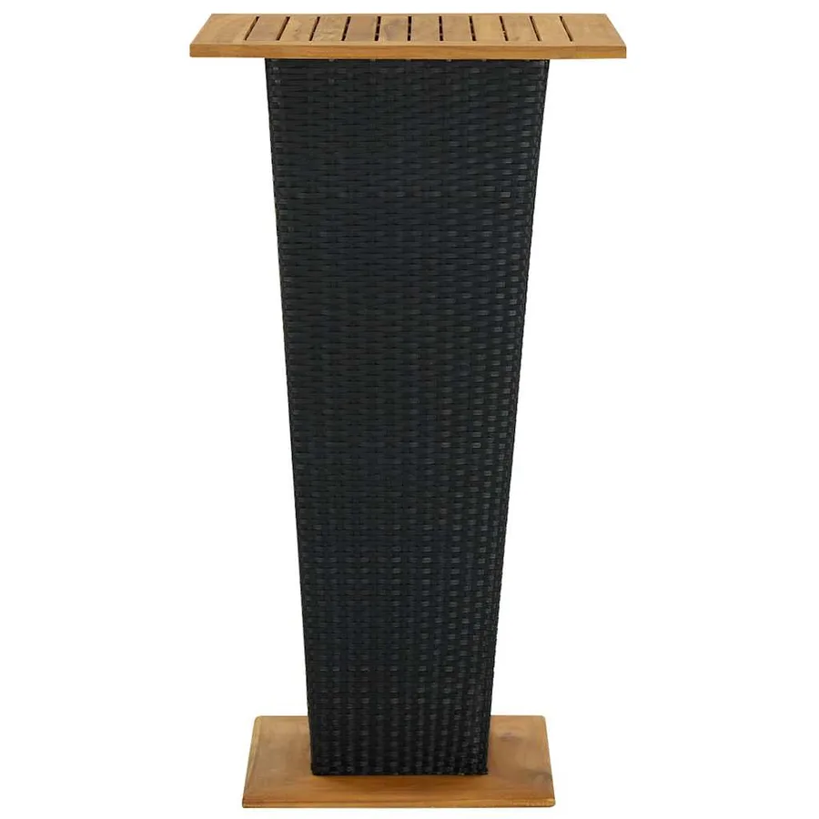 Ensemble de bar de jardin 5 pcs et coussins Résine tressée Noir - 3