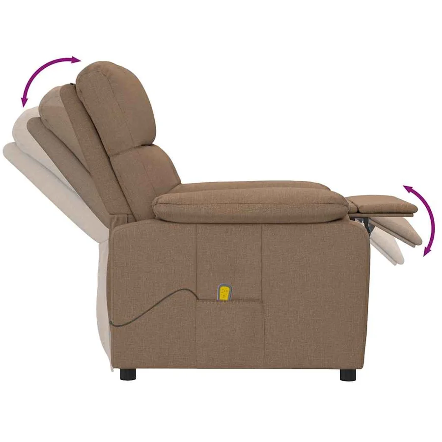 Fauteuil de massage Marron Tissu - 6