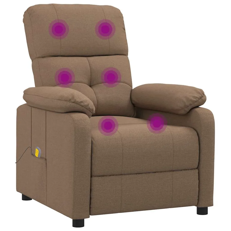 Fauteuil de massage Marron Tissu - 7