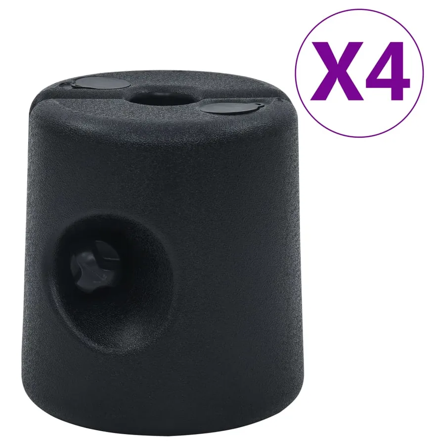 Poids de tonnelle 4 pcs PE Noir