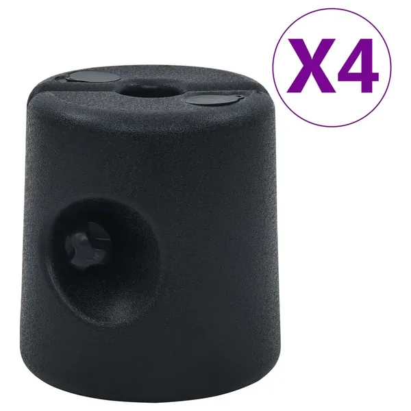 Poids de tonnelle 4 pcs PE Noir