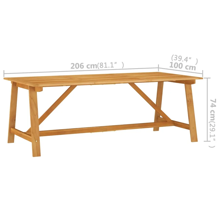 Ensemble à manger de jardin 7 pcs Marron - 10