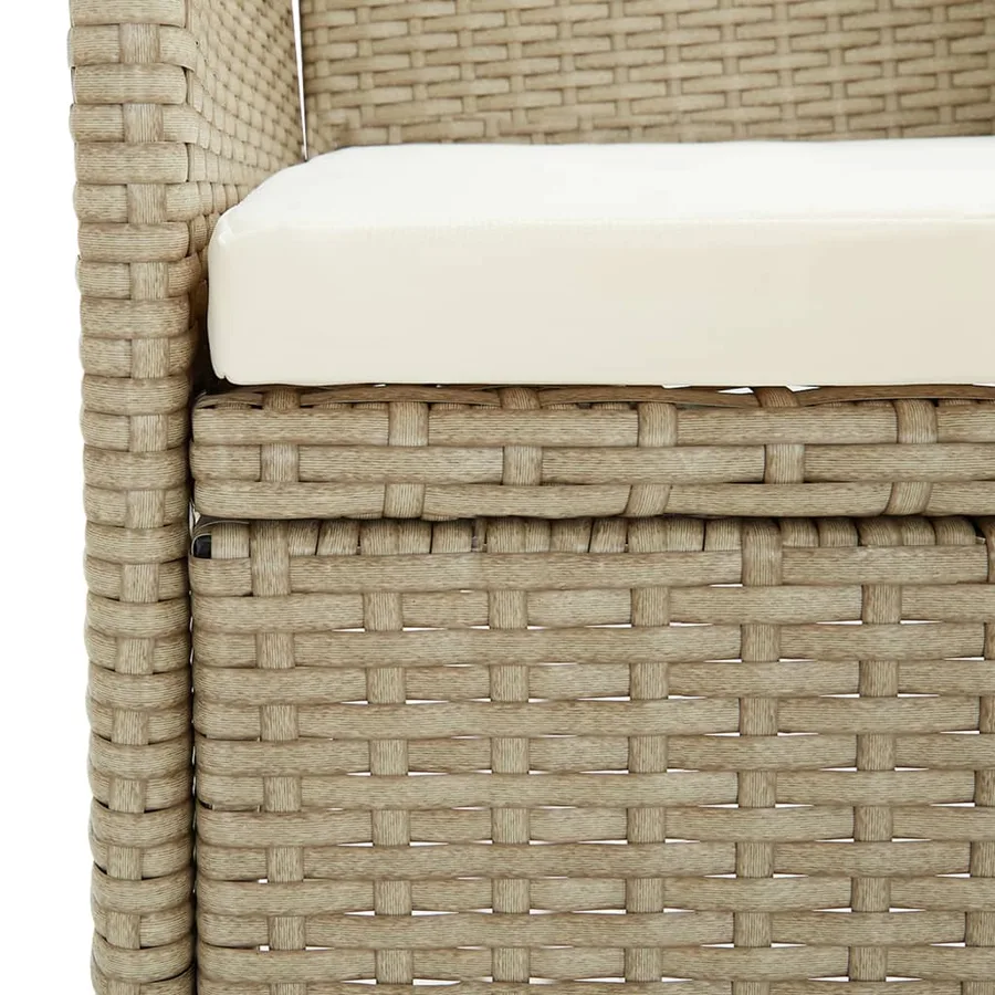 Ensemble à manger de jardin 7 pcs Beige - 13
