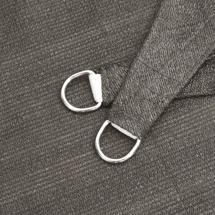 Voile d'ombrage 160 g/m² Anthracite 4x4x4 m PEHD - 6