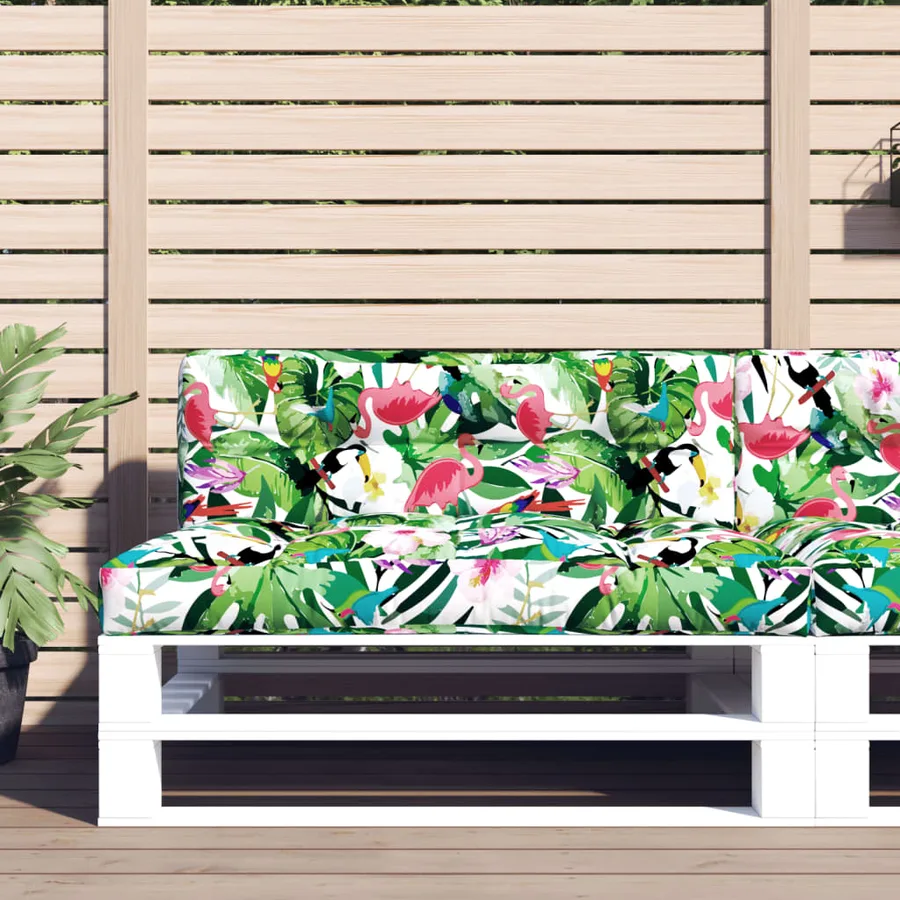 Coussin de palette multicolore 120x40x12 cm tissu - 2