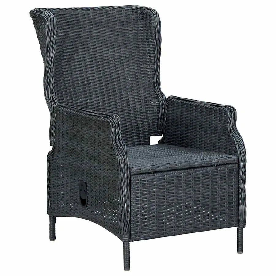 Ensemble à manger de jardin 9 pcs Gris foncé - 5