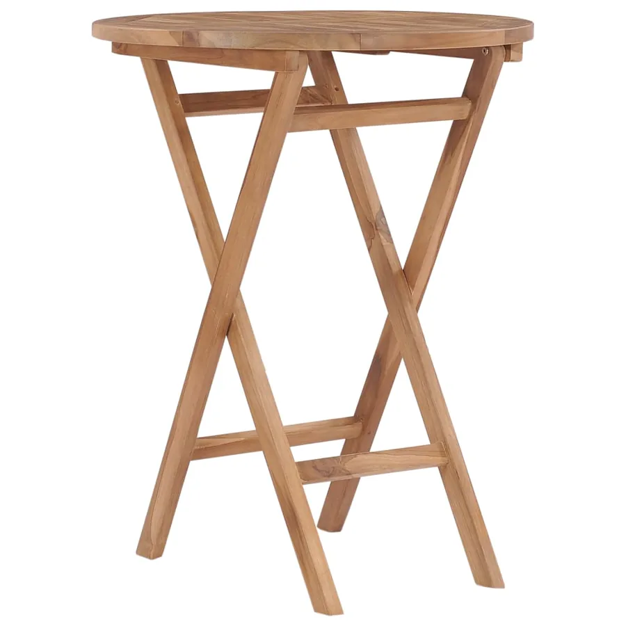 Table pliable de jardin 60 cm Bois de teck solide