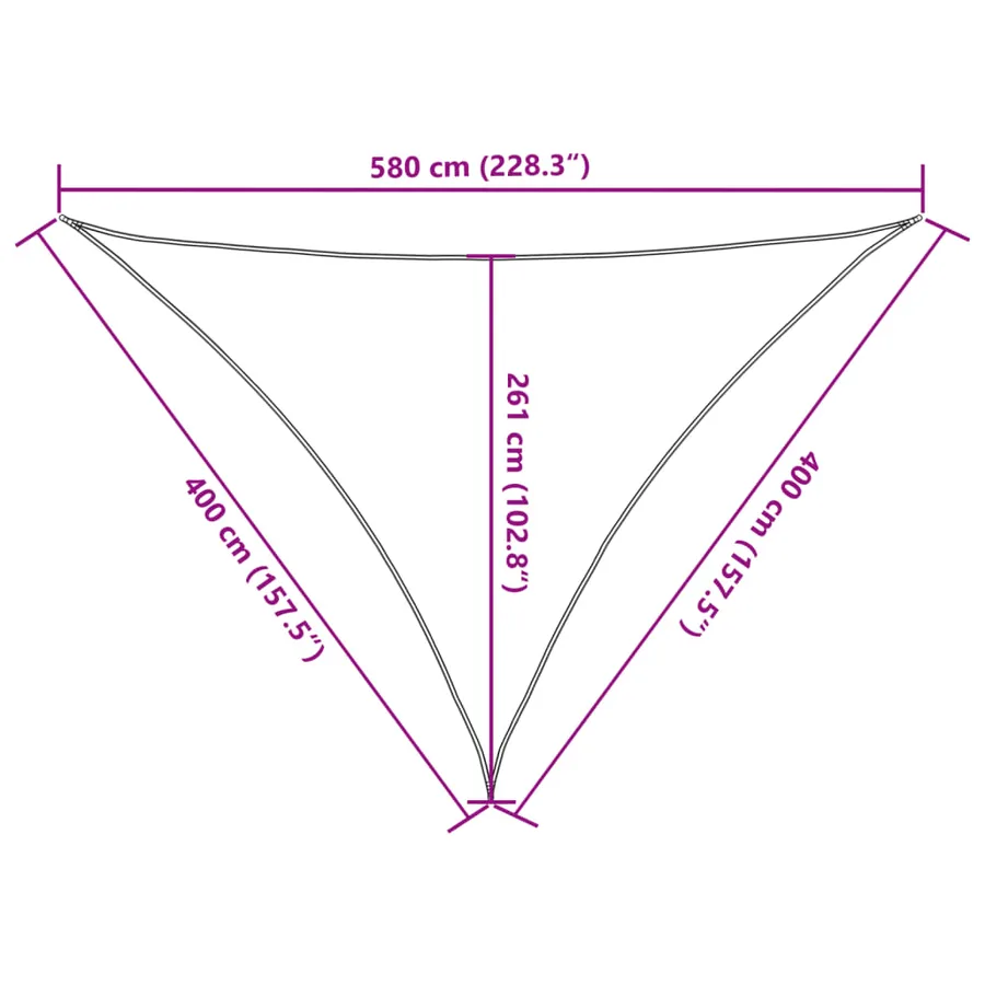 Voile d'ombrage 160 g/m² Blanc 4x4x5,8 m PEHD - 10