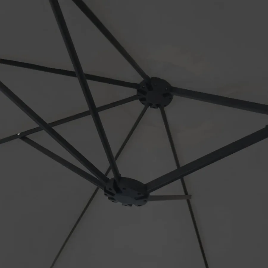 Parasol de jardin à double tête avec LED anthracite 449x265 cm - 8