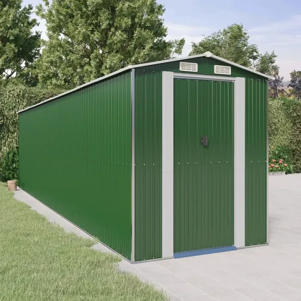 Abri de jardin Vert 192x772x223 cm Métal galvanisé