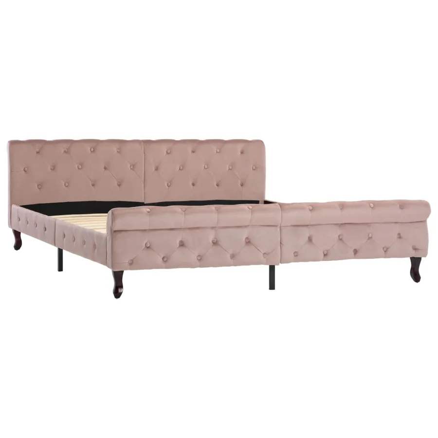 Cadre de lit sans matelas Rose Velours 180x200 cm - 2