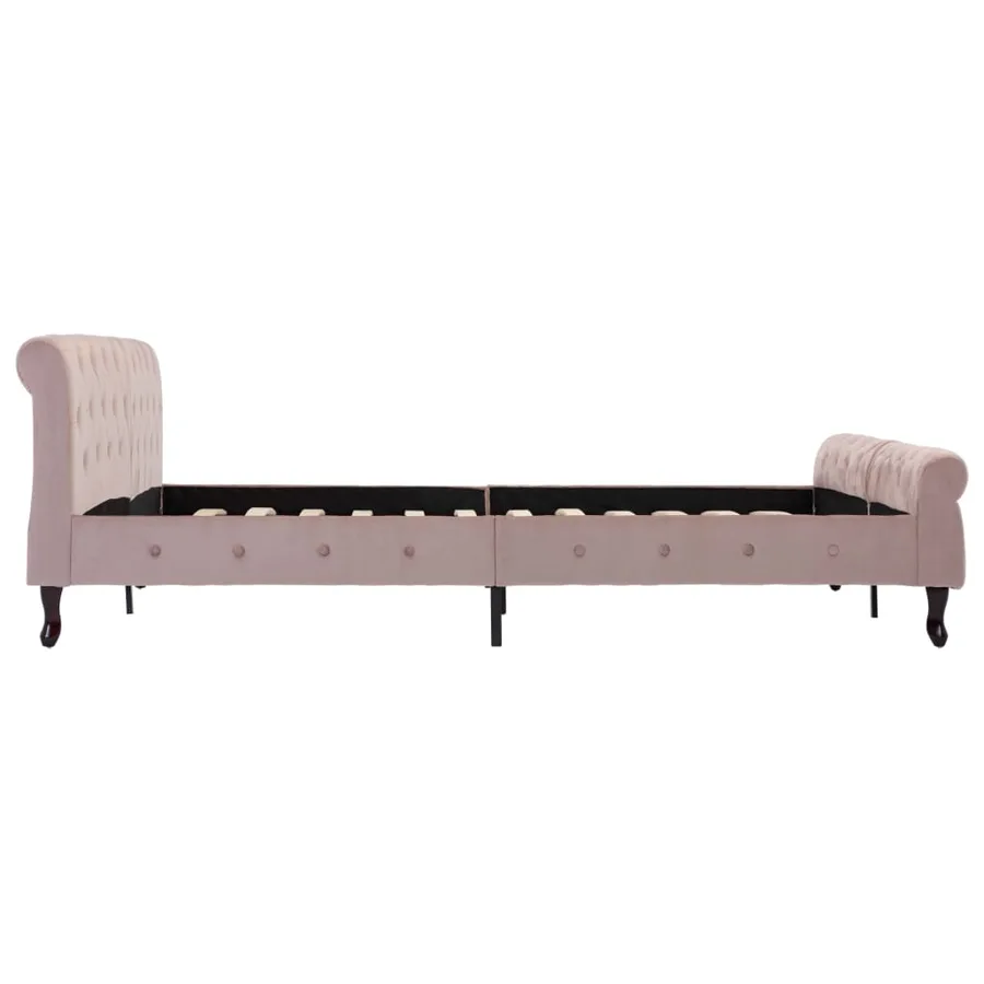 Cadre de lit sans matelas Rose Velours 180x200 cm - 4
