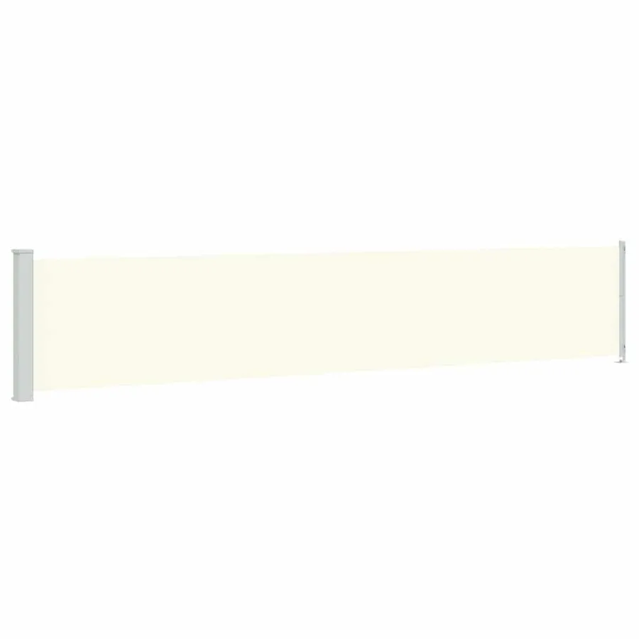 Auvent latéral rétractable de patio 117x600 cm Crème - 2