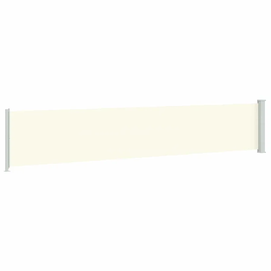 Auvent latéral rétractable de patio 117x600 cm Crème - 6